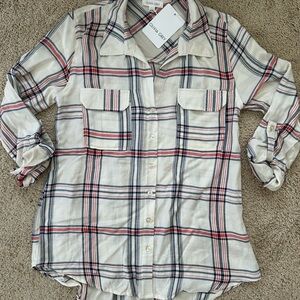 Olivia Grey Plaid Button-Up Shirt